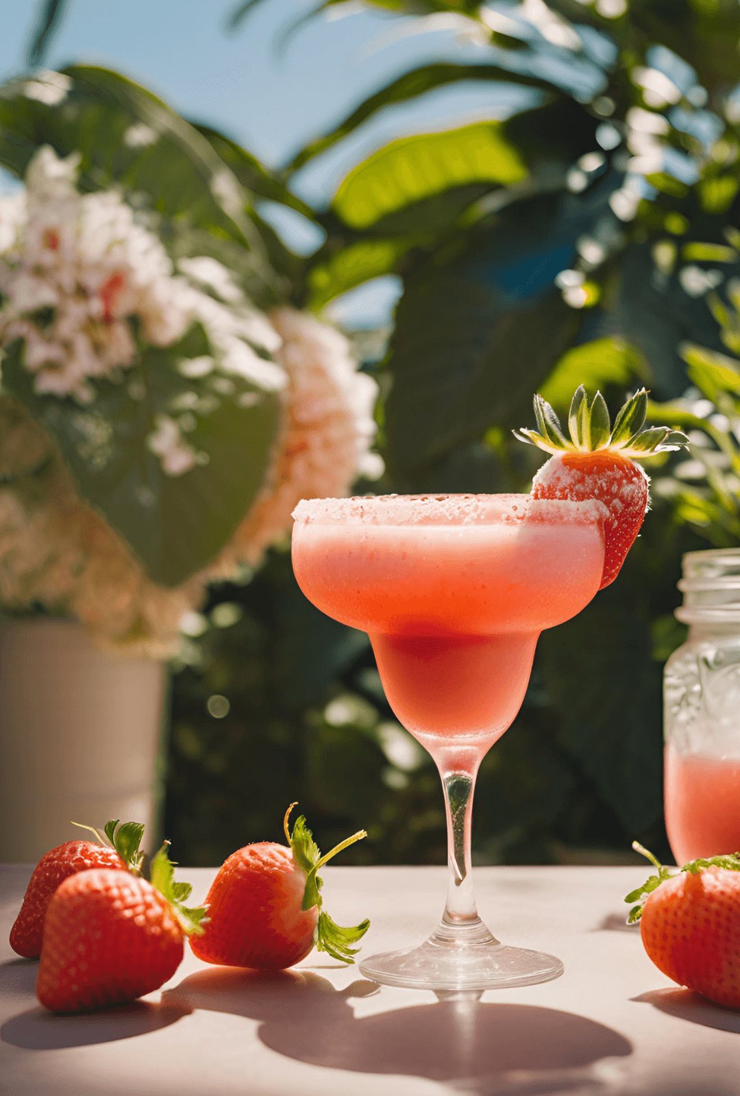 Frozen Strawberry Margarita Frozen strawberry margarita recept med jordgubbar och tequila