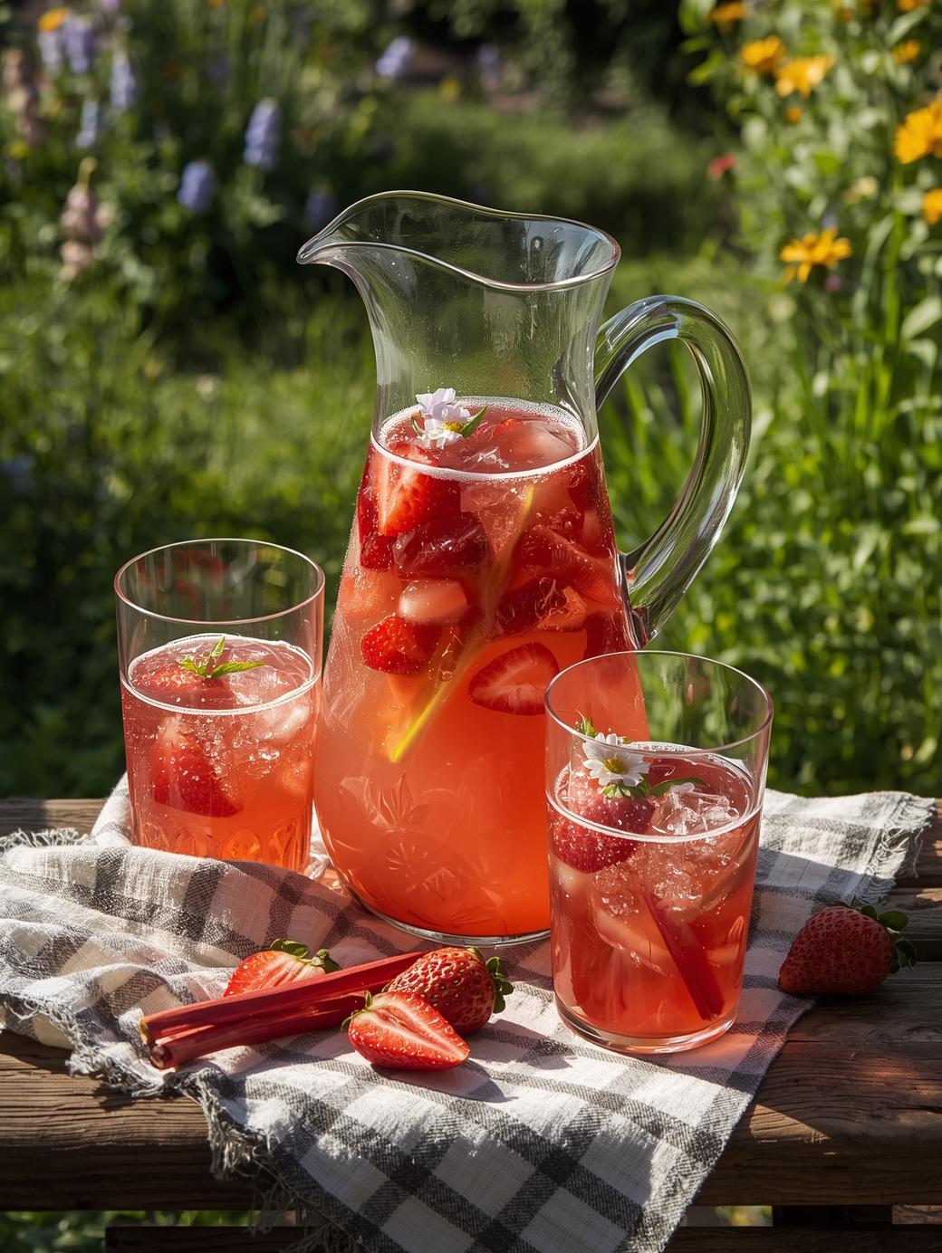 rabarber och jordgubb bål sommardrink recept