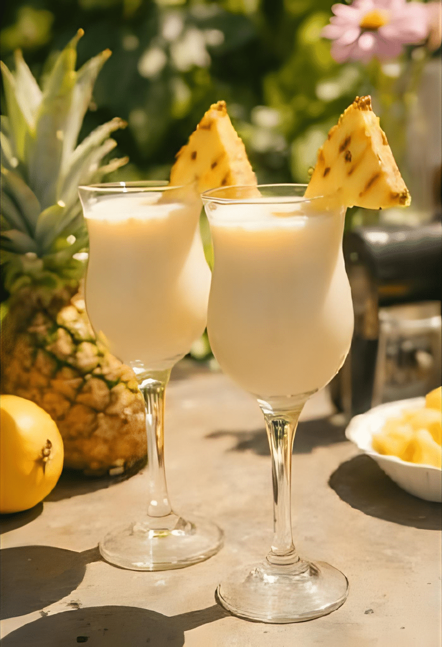 Grillad Ananas Piña Colada Grillad ananas pina colada drink recept