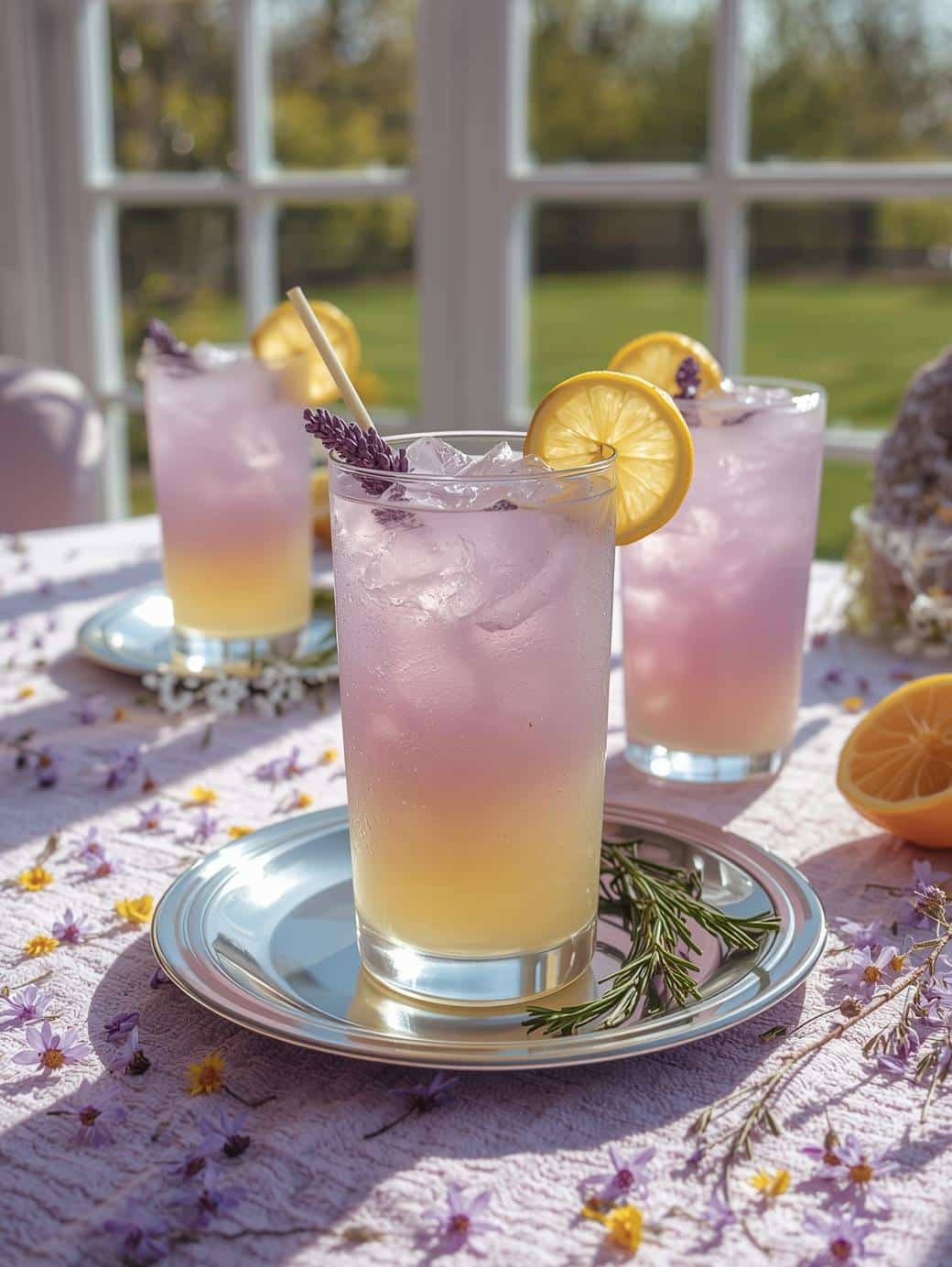 Lavender Lemonade vår och sommardrink recept med lemonad