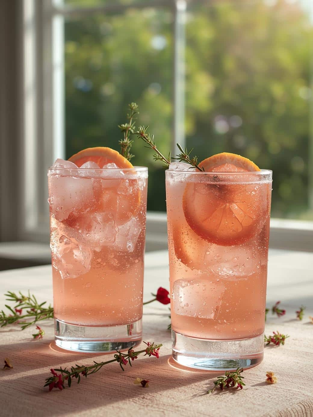 Pink Thyme alkoholfri drink recept