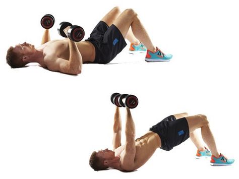 Dumbbell hip raise and floor press