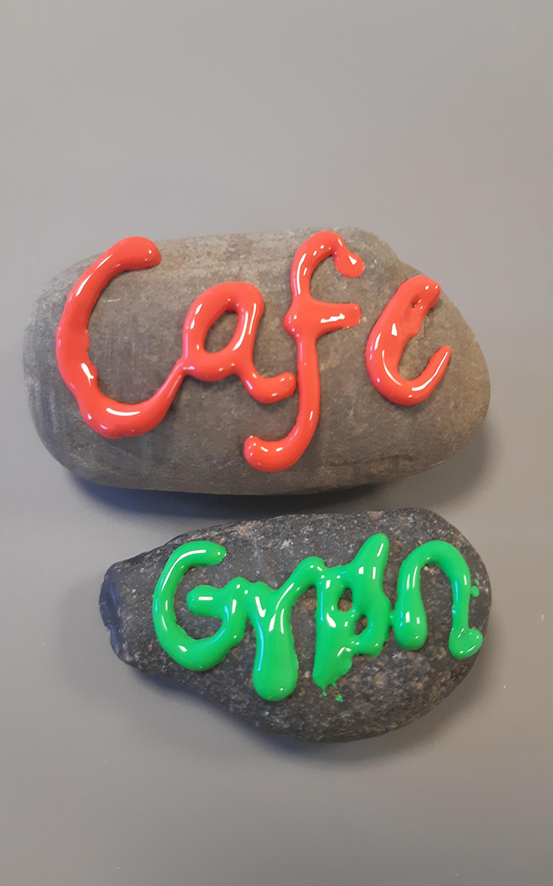 Cafe grøn sten