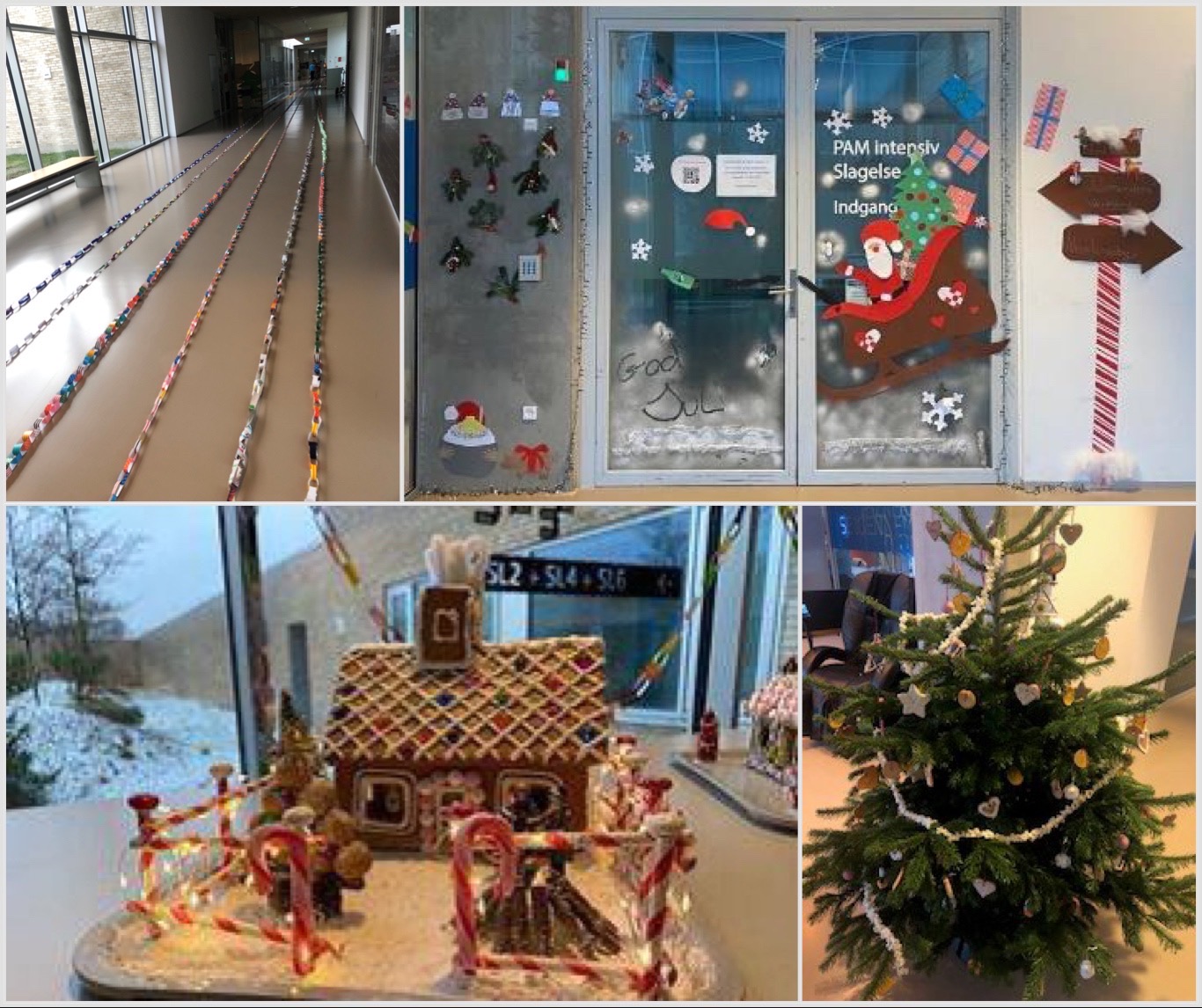 Kagehuse og julepynt collage 1