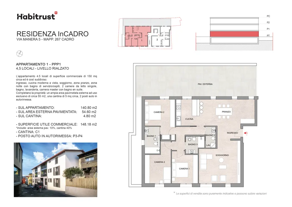 Appartamento 1 &#8211; Residenza InCadro