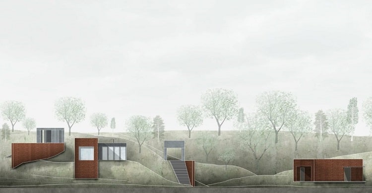 Tegning af Landskabets Kloster