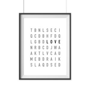 Poster modern Love Geschenk Buchstaben Deko