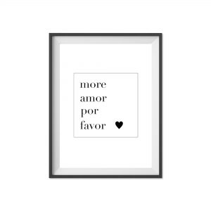 Poster More Amore Geschenk Liebe Print