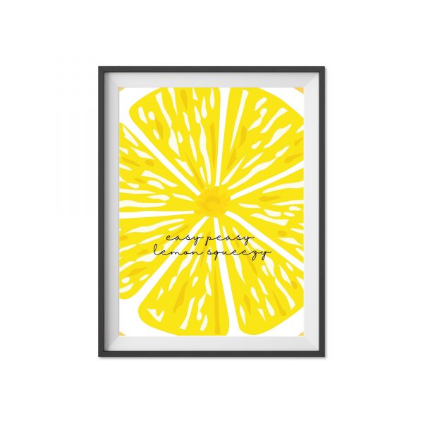 poster easy peasy lemon Geschenk Zitrone