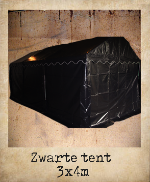 zwarte tent 3x4 m