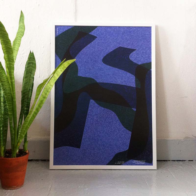 'H for Hamide: Glitched Layers" print in frame