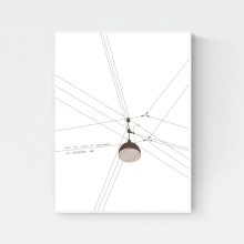 "Meet the Locals of Copenhagen: the Copenhagen Lamp" print in white frame