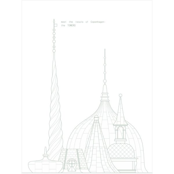 "Meet the Locals of Copenhagen: the Towers" print