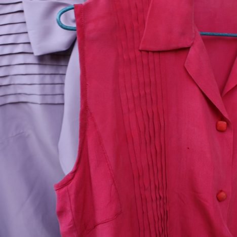 Chest detail from the pink blouse from Hamide's Originals series