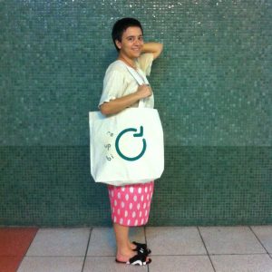 Re-Up-Bi-Cycle canvas bag in usage