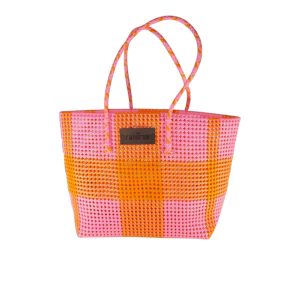RainTree bag in rose and orange plaid