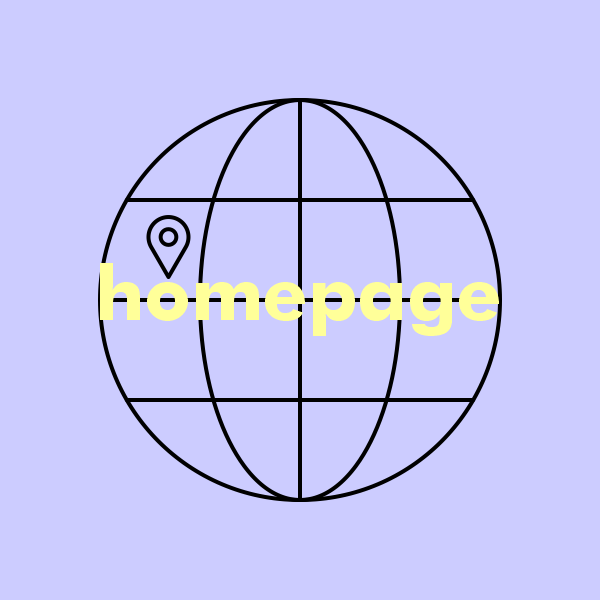 Location icon on internet icon symbolizing homepage