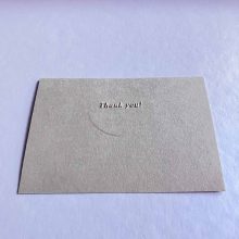 Cold pressed thank you card