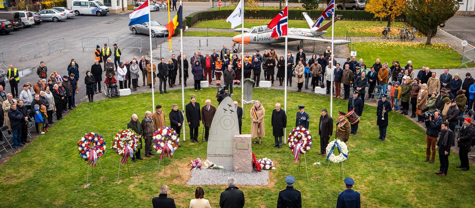 Inhuldiging Noors monument in Grimbergen.