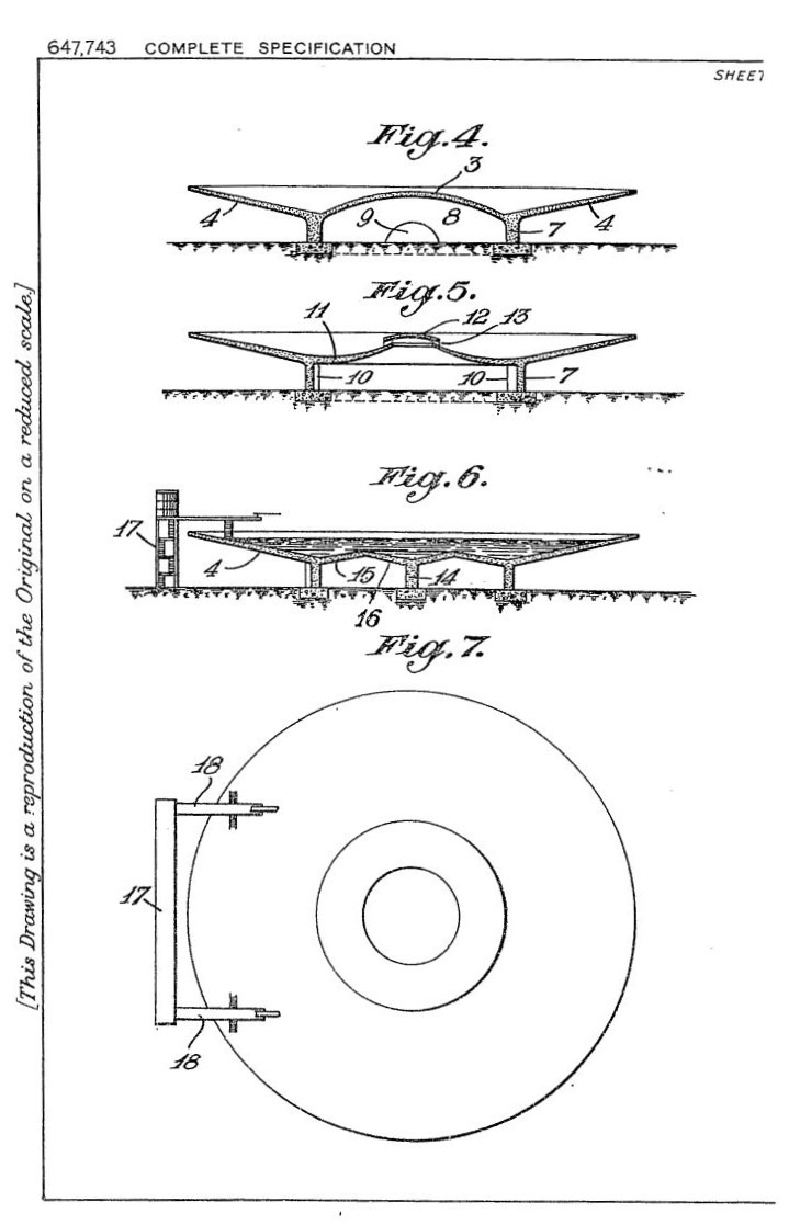 Bij de patentaanvraag van Alfred Hardy zaten enkele interessante tekeningen. Kijk vooral naar nummer 17 en 18, een bijgebouw en trappen die leiden naar het dak waarin een zwemkom was voorzien. (DEPATISnet, archief Frans Van Humbeek)