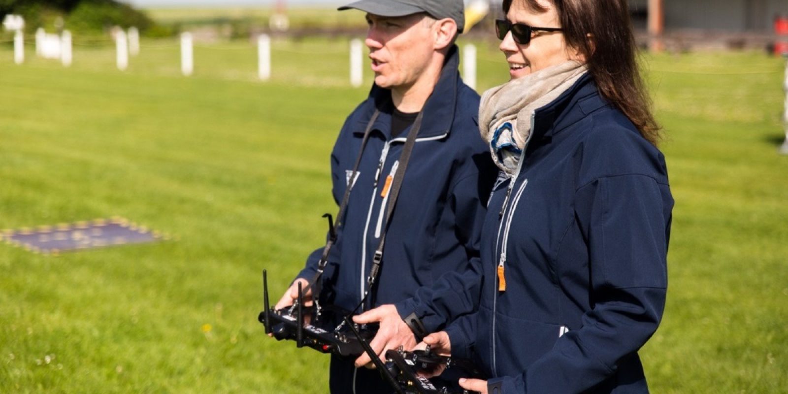 Renaud en Sandrine Fraiture, co-founders EspaceDrone en DroneDays. (Foto DroneDays)