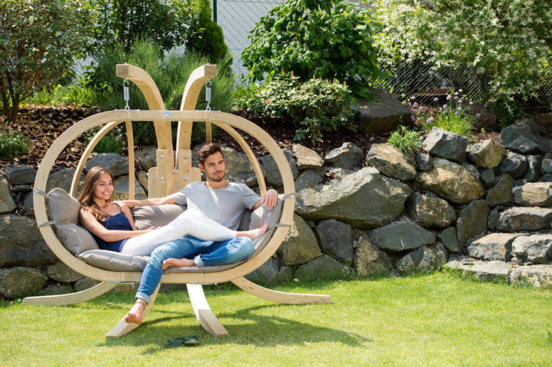 Amazonas hängstol Globo Royal Chair taupe - perfekt för två