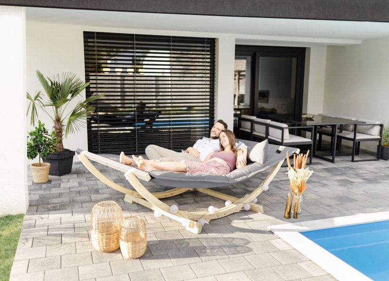 Amazonas Lounge Bed antracit - för 2 personer