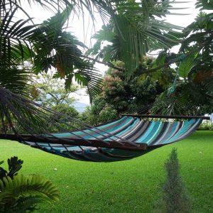 Lazy Rest Eleganza hängmatta med spridare utomhus