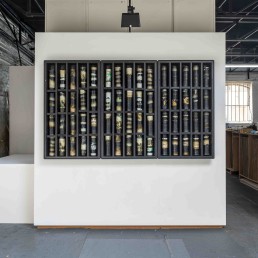 Core - a wall hung artwork depicting geological core samples made of plastic