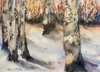Birkeskoven om vinteren. Hanne Ohlsen