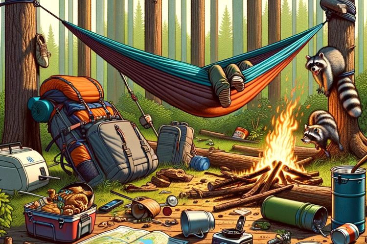 hammock camping mistakes can lead to chaos in camp