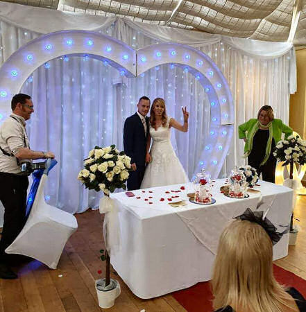 Married in front of a Starlit backdrop - Happy Sounds Mobile Disco