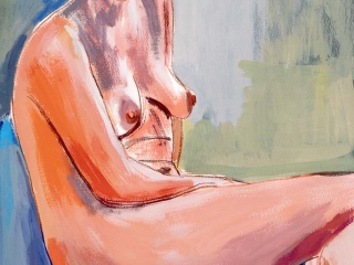 Rose A3 Watercolour Gouache Jonathan Hutchins