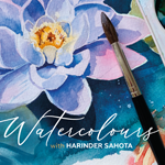 Learn watercolour with Harinder Sahota, landscapes, florals, portraits, still life and more.  Harrow and surrounding areas.