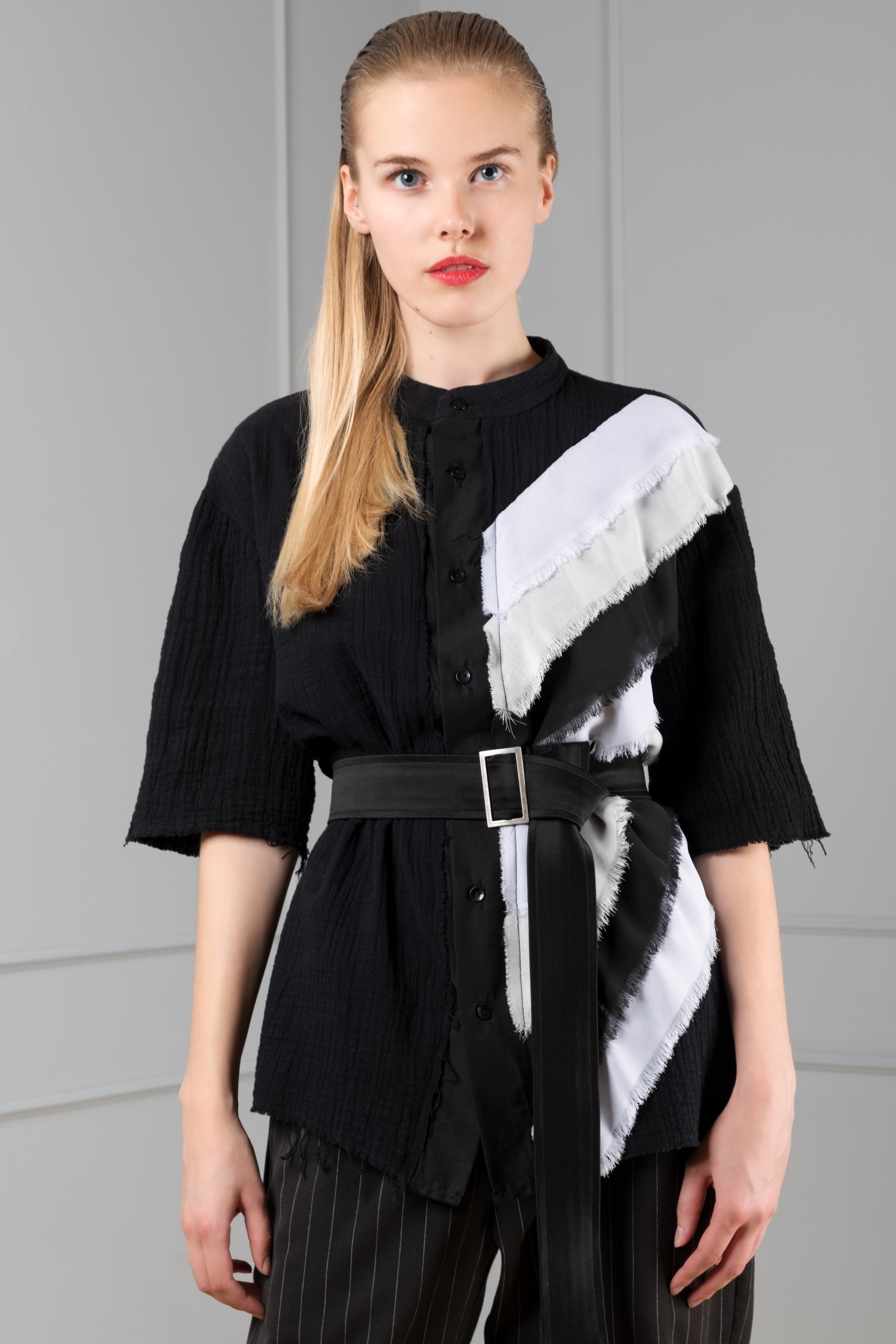 Black chiffon belt cheap