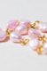 Pink freshwater pearls golden earring