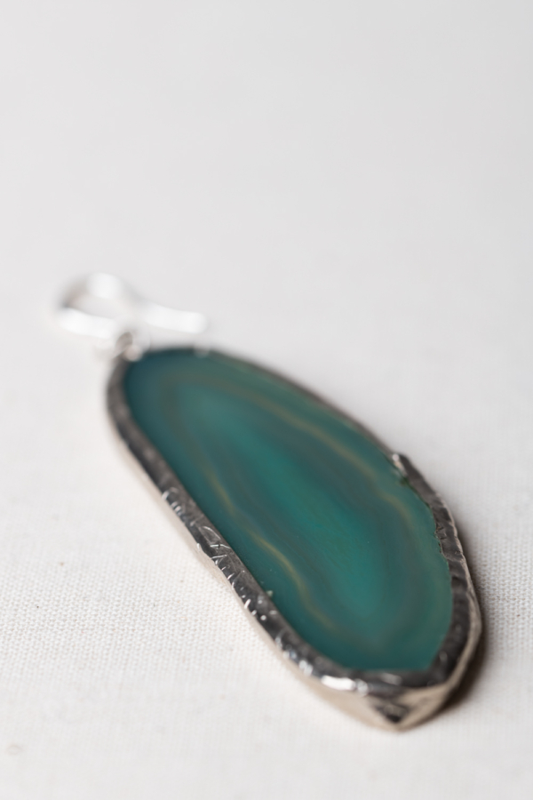 turquoise agate statement earring