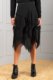 black layered chiffon skirt