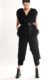 black double-layered women's trousers