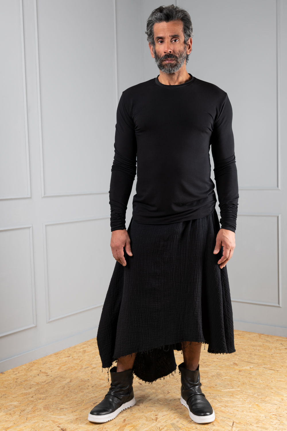 Black overall skirt mens shop