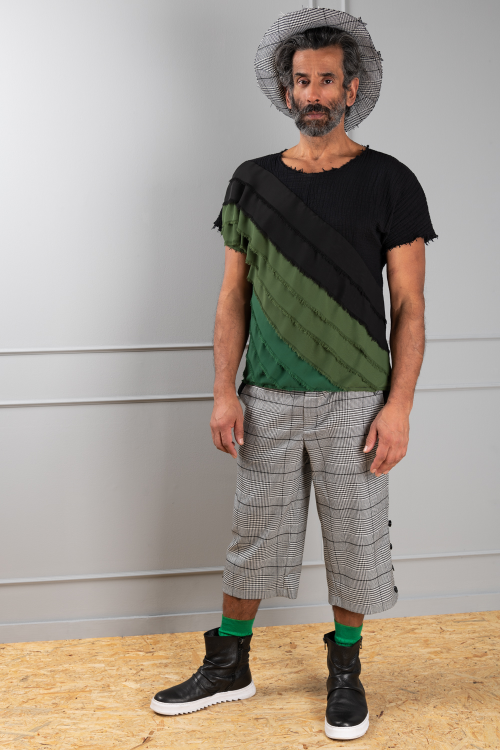 Houndstooth cheap shorts mens