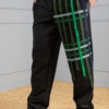 Pinstripe men's trousers with chiffon pattern
