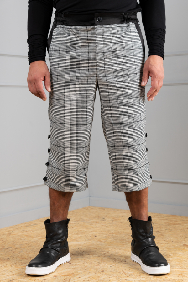 houndstooth men's long shorts