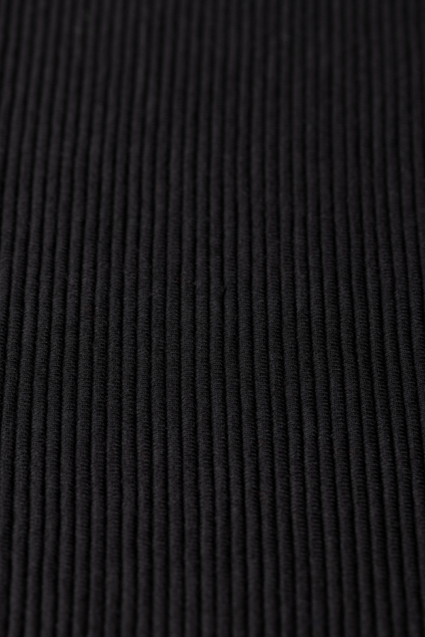 Black ribbed fabric