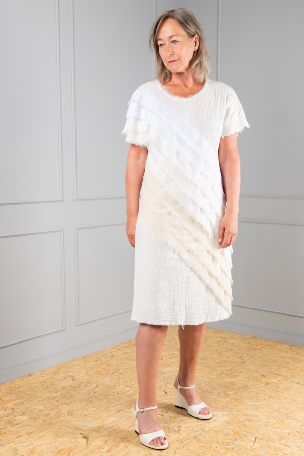 off-white cotton dress
