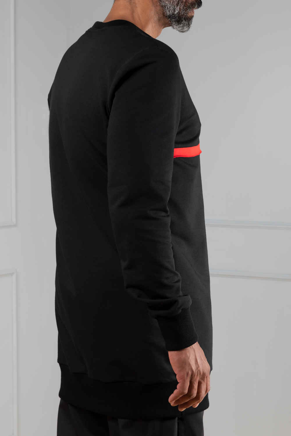 Mens black jumper with red crosses sales