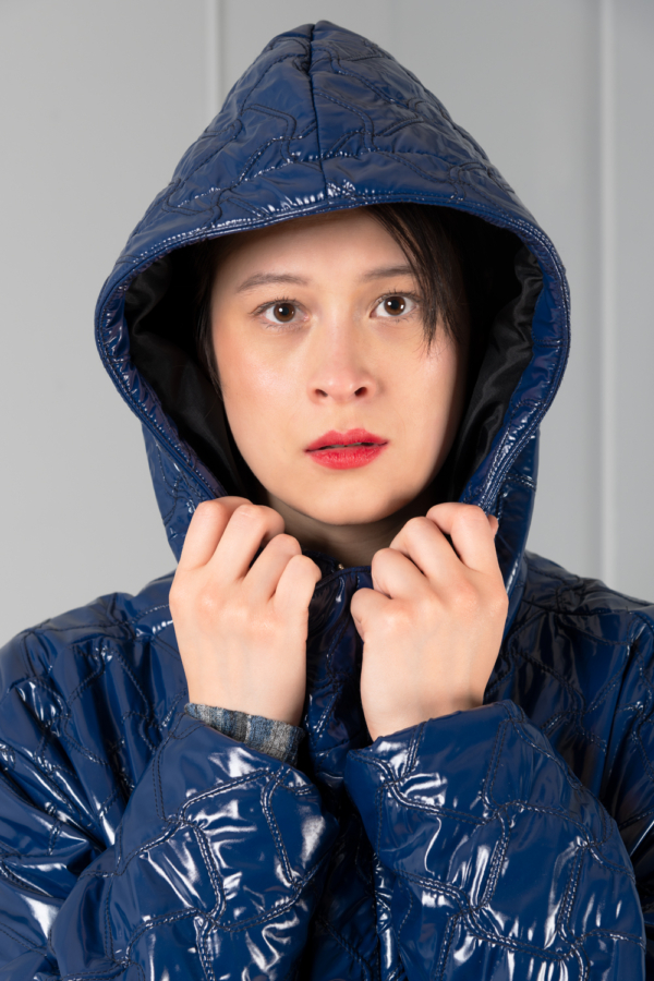 blue women s fishtail parka Haruco vert