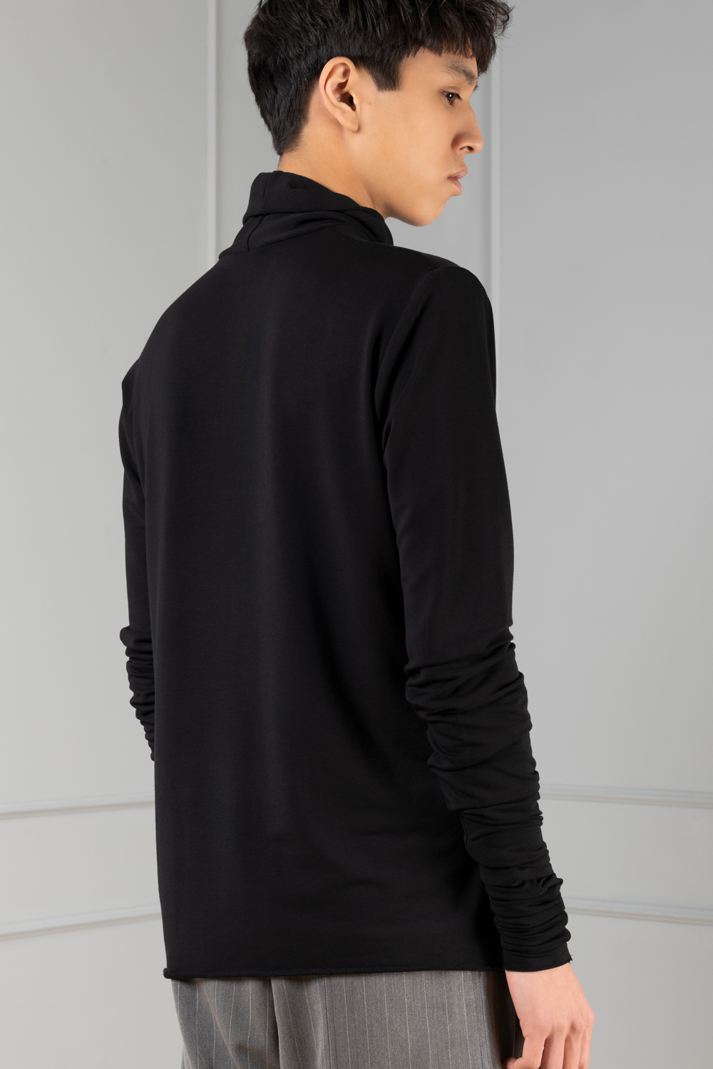 Turtleneck bamboo men's long sleeve | Haruco-vert