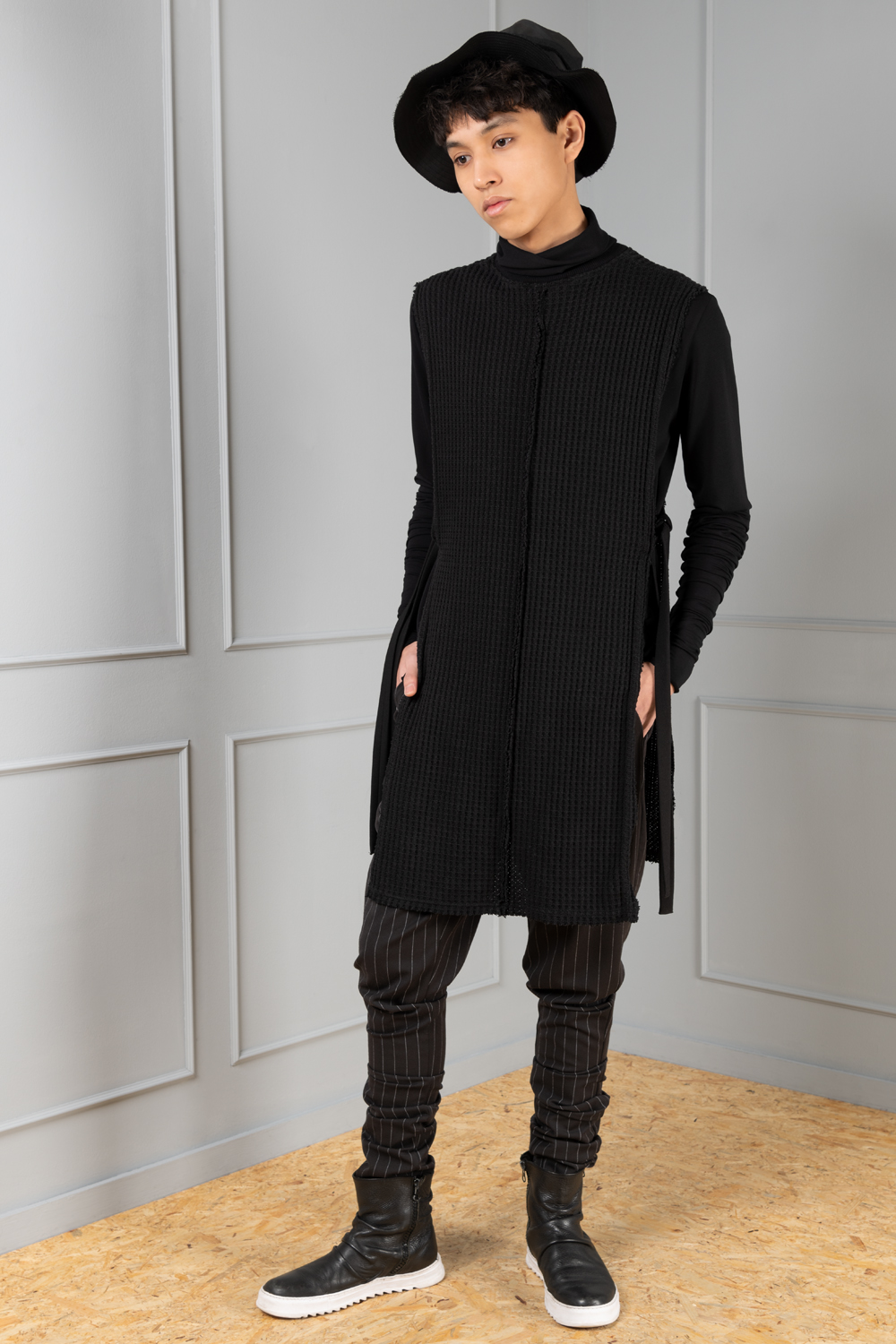 Turtleneck bamboo unisex long sleeve Haruco vert