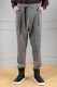 grey pinstripe men's tie-belt trousers